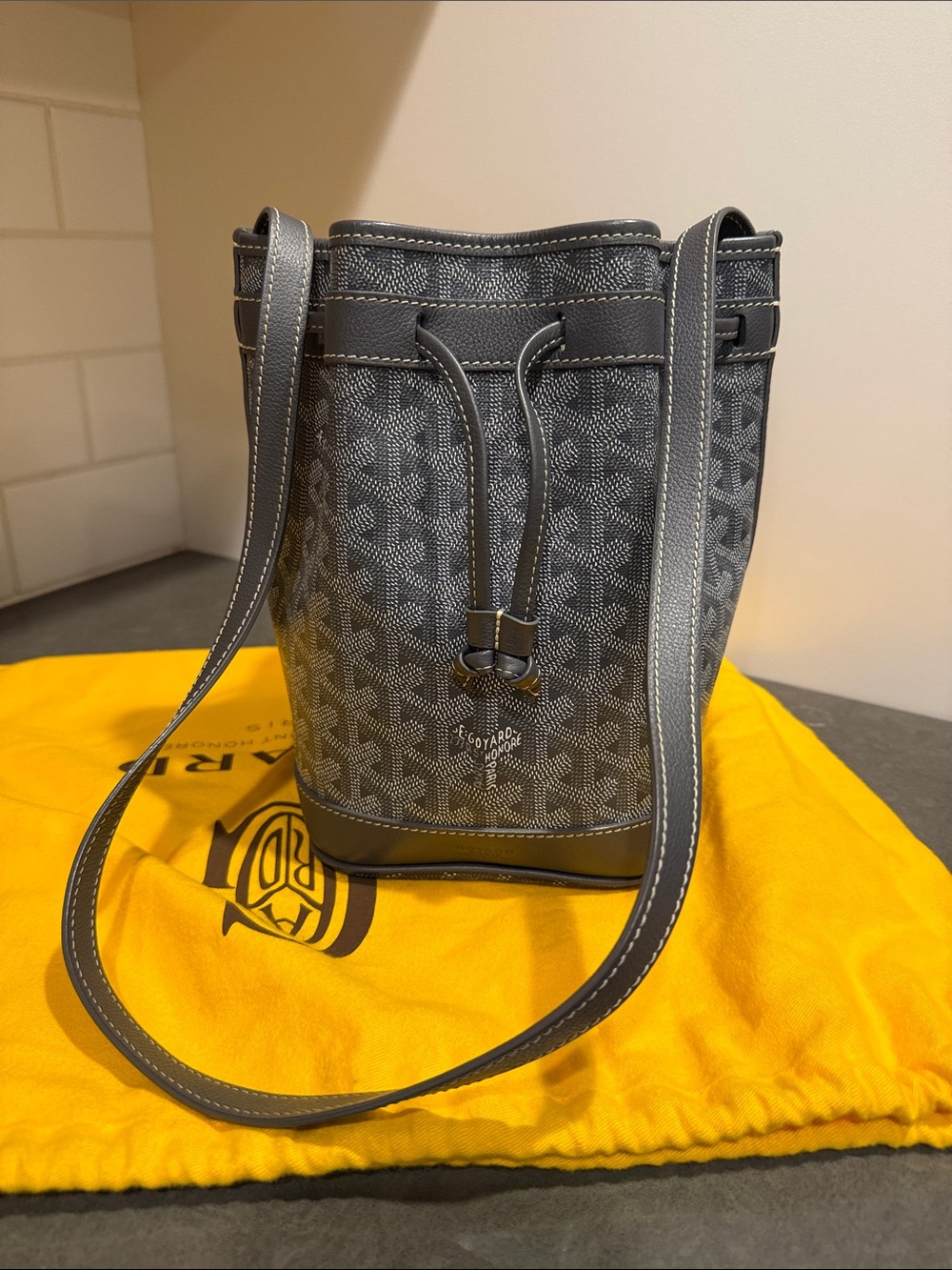 Goyard Petit Flo Bucket Gray